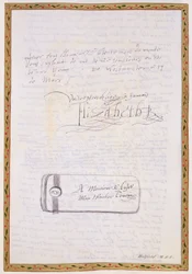 Facsimile of a letter written by Elizabeth I to Francois de Valois, Duc d